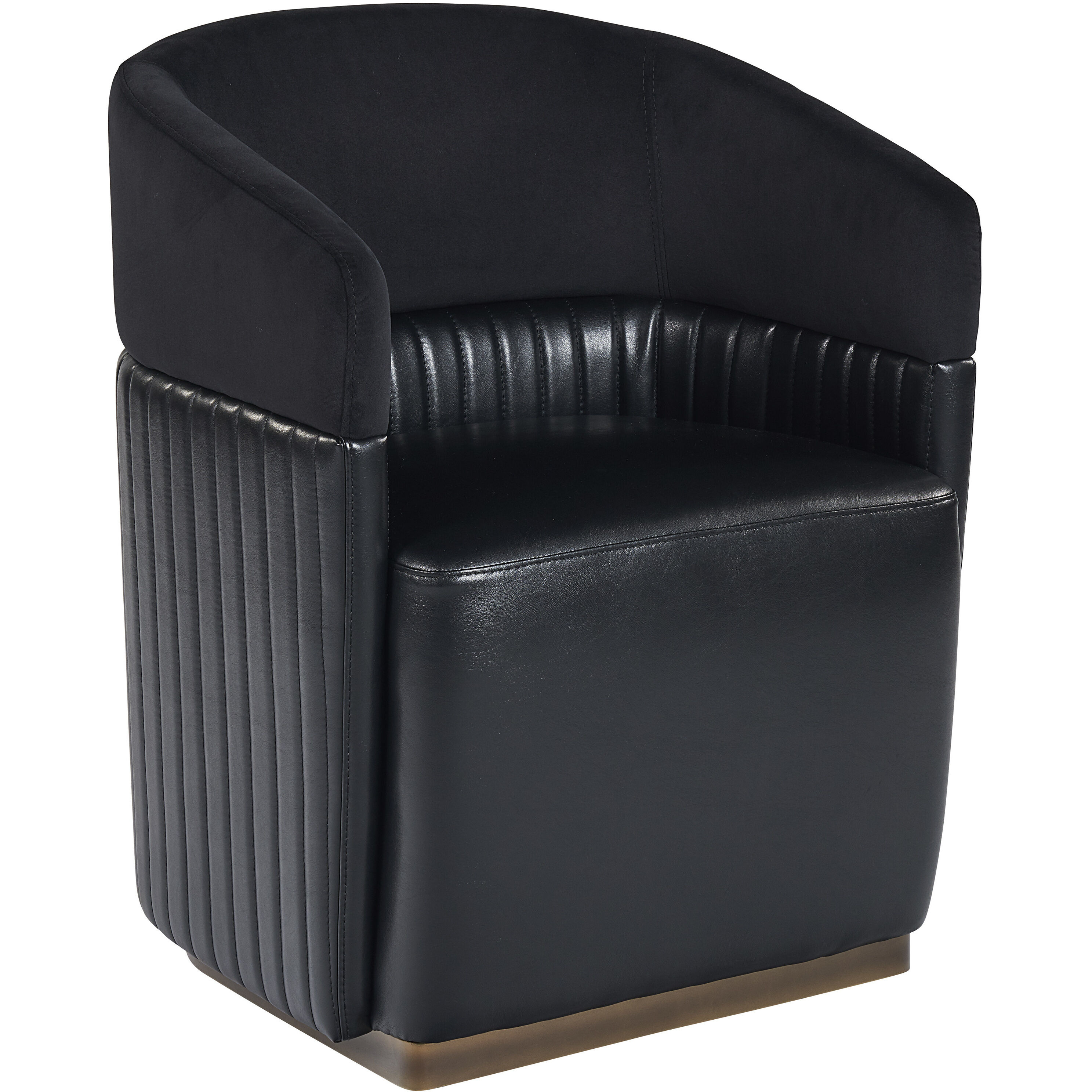 Genval Abbington Black / Cantina Black Wheeled Lounge Chair, Wheeled